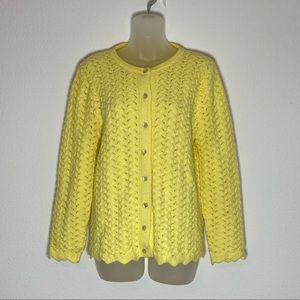 Marvin • Vintage Yellow Knit Cardigan Sweater